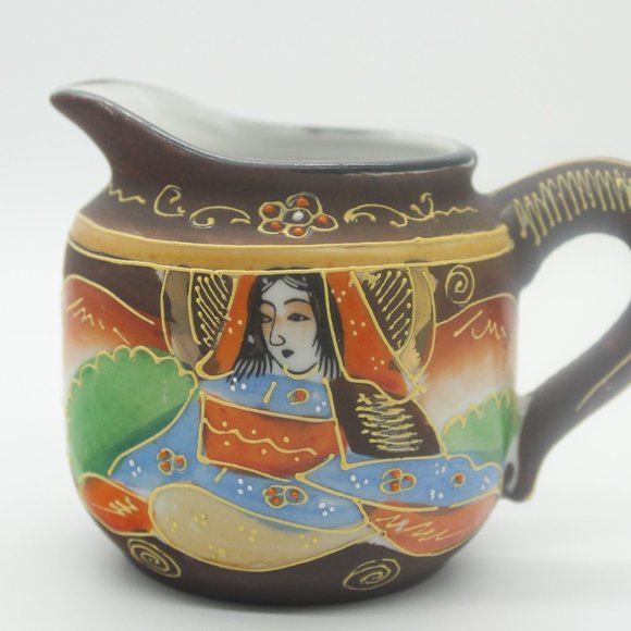 Vintage Japanese Satsuma. Moriage Gilded, Tea Set 21 pc, Made in Japan - Picture 9 of 12